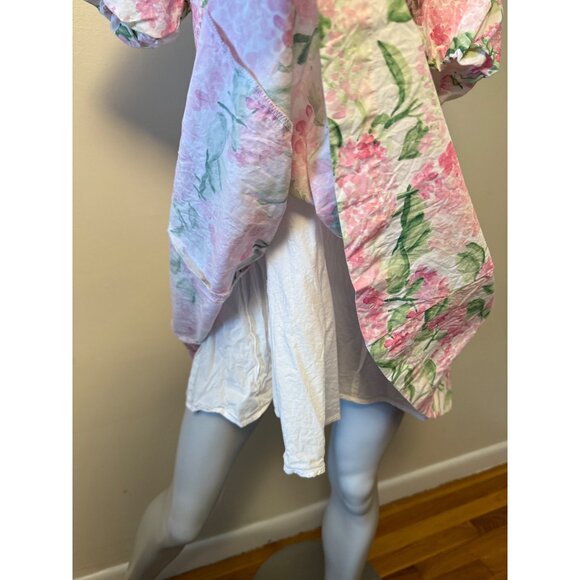 Hill House Smocked Hydrangea Mini Dress With Puff Sleeves Small - Picture 9 of 10